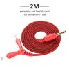 2m Tattoo Power Supply Silicone Clip Cord Tattoo Hook Line for Tattoo Machine (Black)
