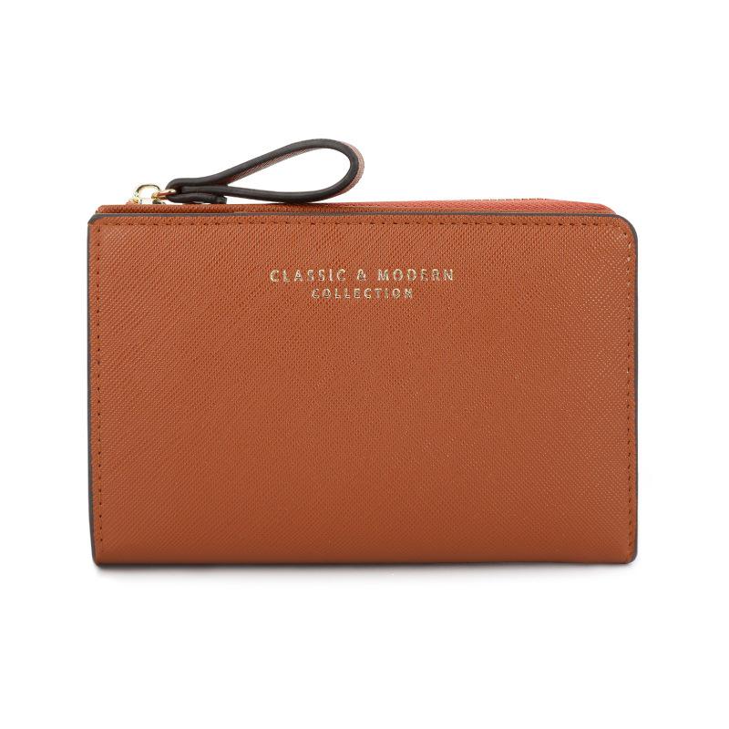 Linyan 2026 Women's High-Grade Cross Grain Short Wallet with Large Capacity
