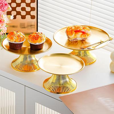 Elegant Stainless Steel Fruit and Snack Tray for Living Room Coffee Tables