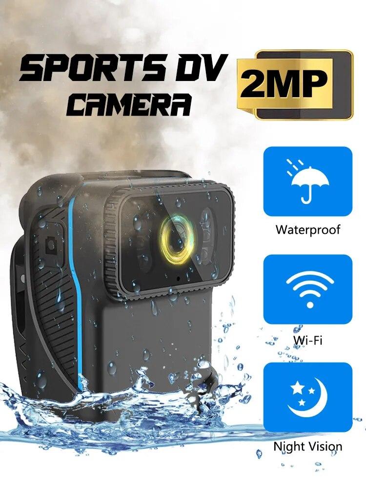 

Wifi Camera 1080P Full HD Waterproof Mini Sport Outdoor Video Camera Convenient Autom Dustproof A Recording Cycle Body Camara золотий