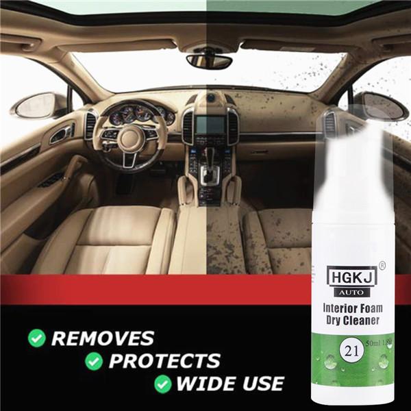 HGKJ-21 50ml Auto Innenleder Reinigungsschaum Trockenreinigungsmittel Innenraumschaum Trockenreiniger