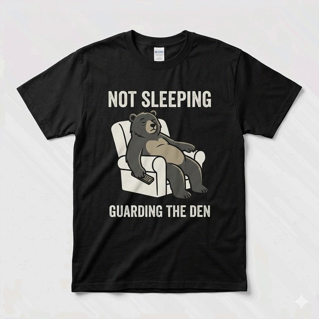 Papa Bear Guarding The Den Shirt Funny Father s Day Dad Tee S