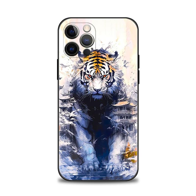 Ink Painting Pouzdro na telefon Tiger Lion pro iPhone Samsung Galaxy Redmi Xiaomi Oppo OnePlus Note SA 7 8 9 10 11 12 13 14 20 21 22 23 53 54 Pro Max Ultra