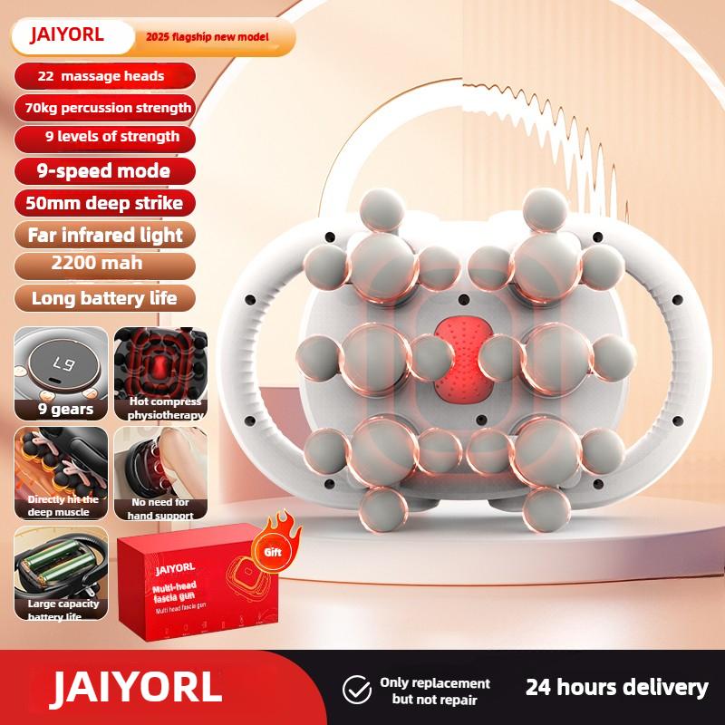 JAIYORL High Quality 22 Massage Heads Massage Gun Deep Tissue Muscle Professional Grade Wireless Frequency Vibration Masajeador