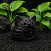 Fish Tank Cave for Small Aquarium Shrimp Cave, Cat Head Hideout with Suction Spawning Cup, Decorative Betta Tanks Accessories