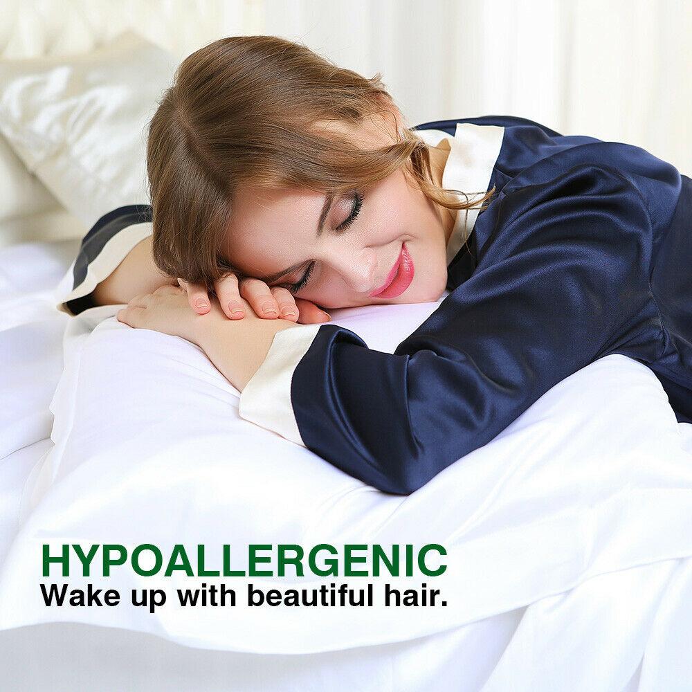 Soft 48cm*74cm PillowCase Skin-friendly For Bed Luxury 100% Mulberry Silk Protect Hair Skin Pillowcase Pillow Cases Cover Momme Anti-wrinkle  Handmade