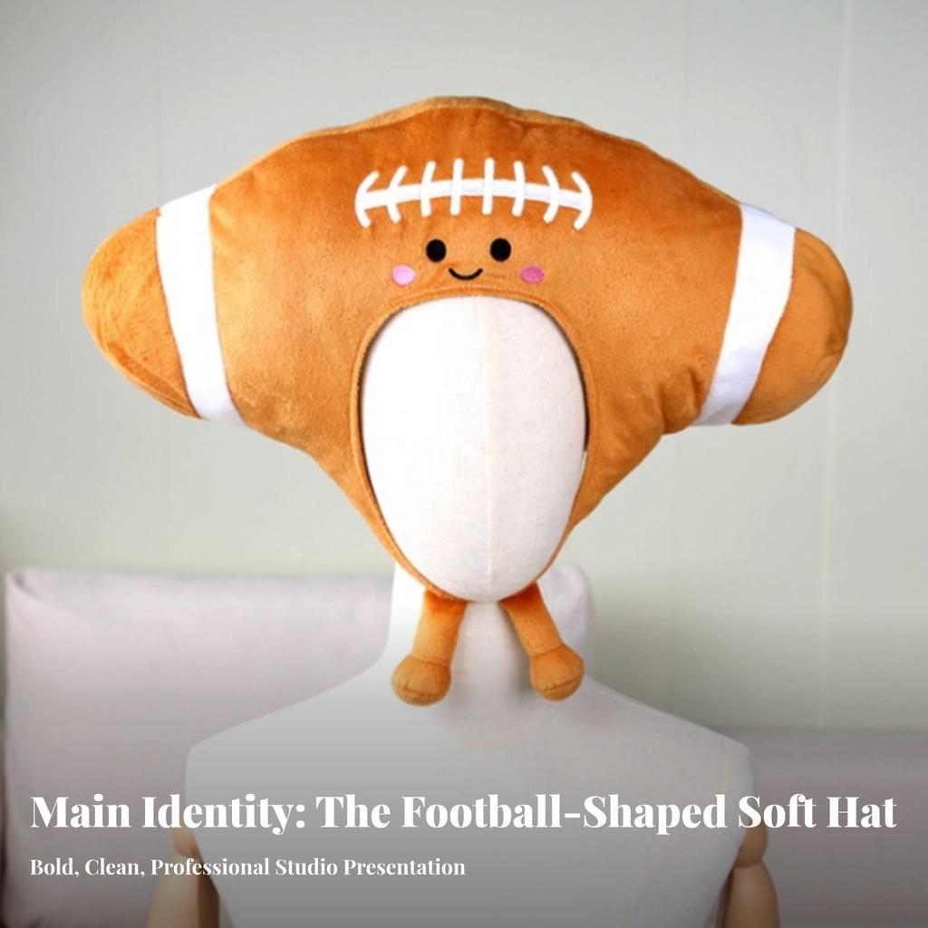 Soft Football Hat Lightweight Headgear Athletic for Sports Fans, Party Goers