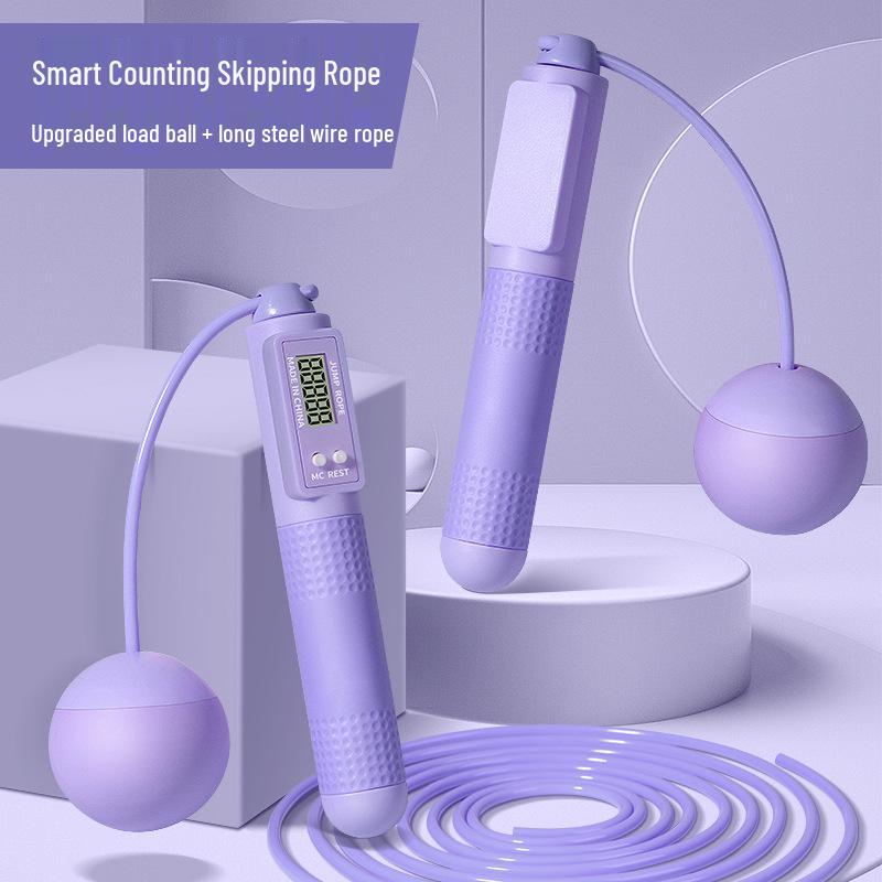 Weighted Cordless Jump Rope with Counting for Professional Aerobic Exercise & Fat Burning