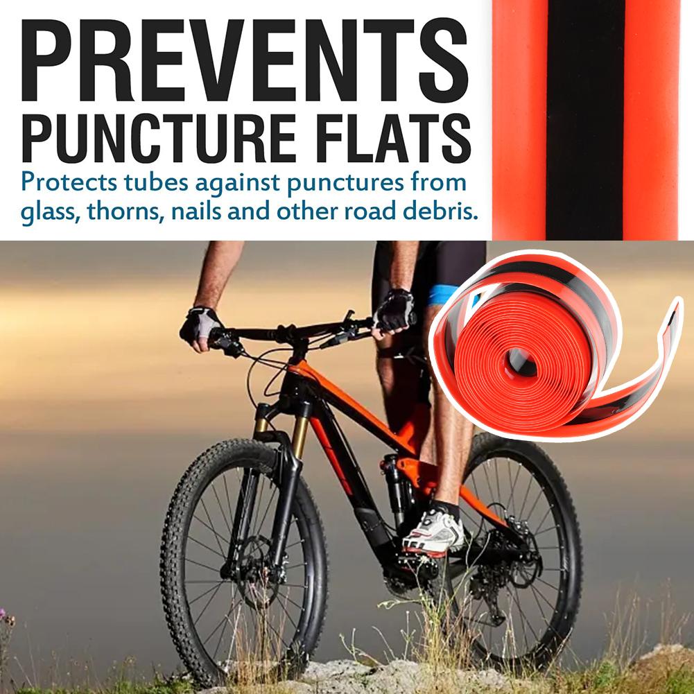 2pcs MTB Bicycle Inner Tube Anti Puncture Lining Belt Red Color Bike Tire Protector Proof 700C Road Bike Belt Tube Protector Tap