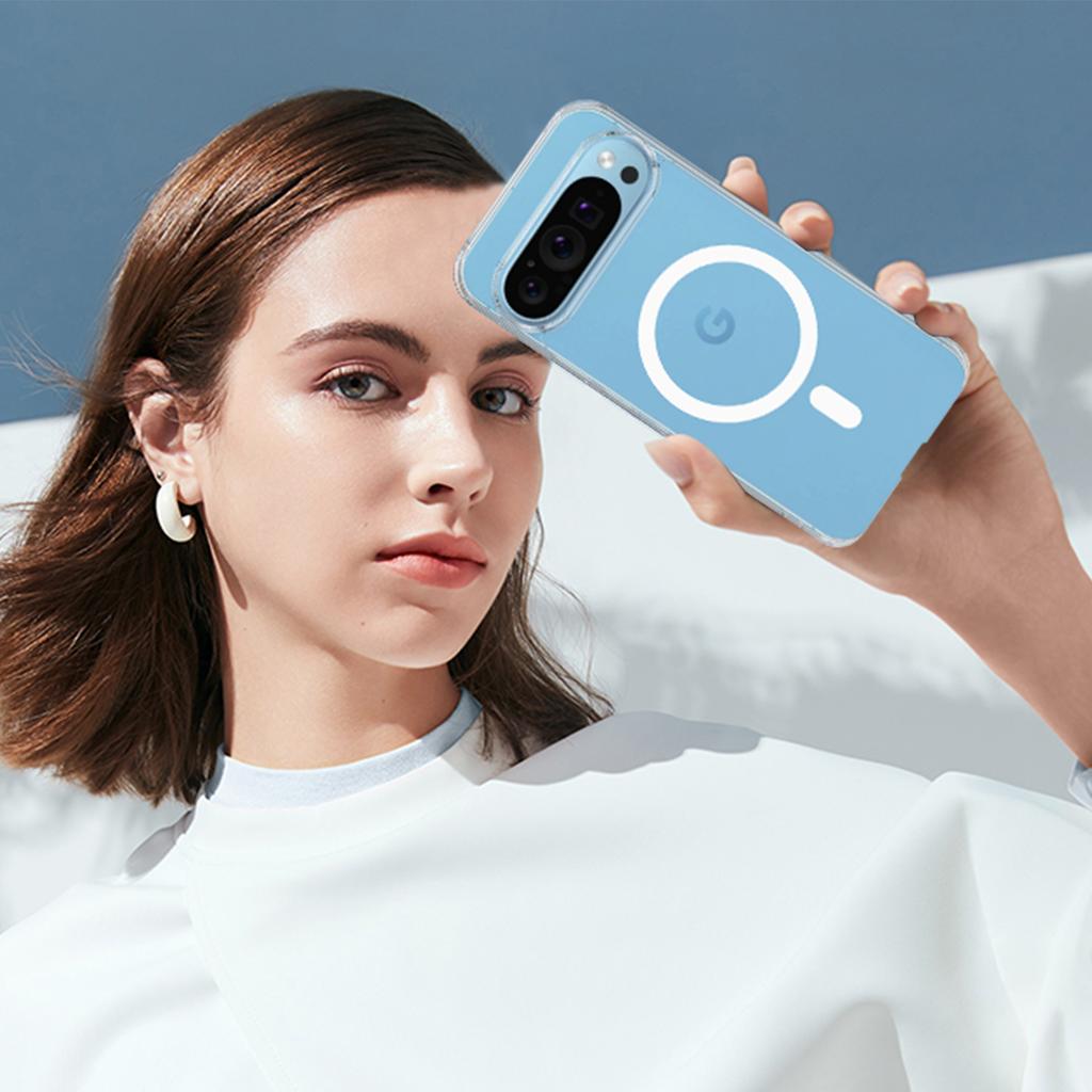 Pentru Husă Magnetică Google Pixel 9 Pro Compatibilă cu MagSafe Husă Transparentă din TPU+Acrilic