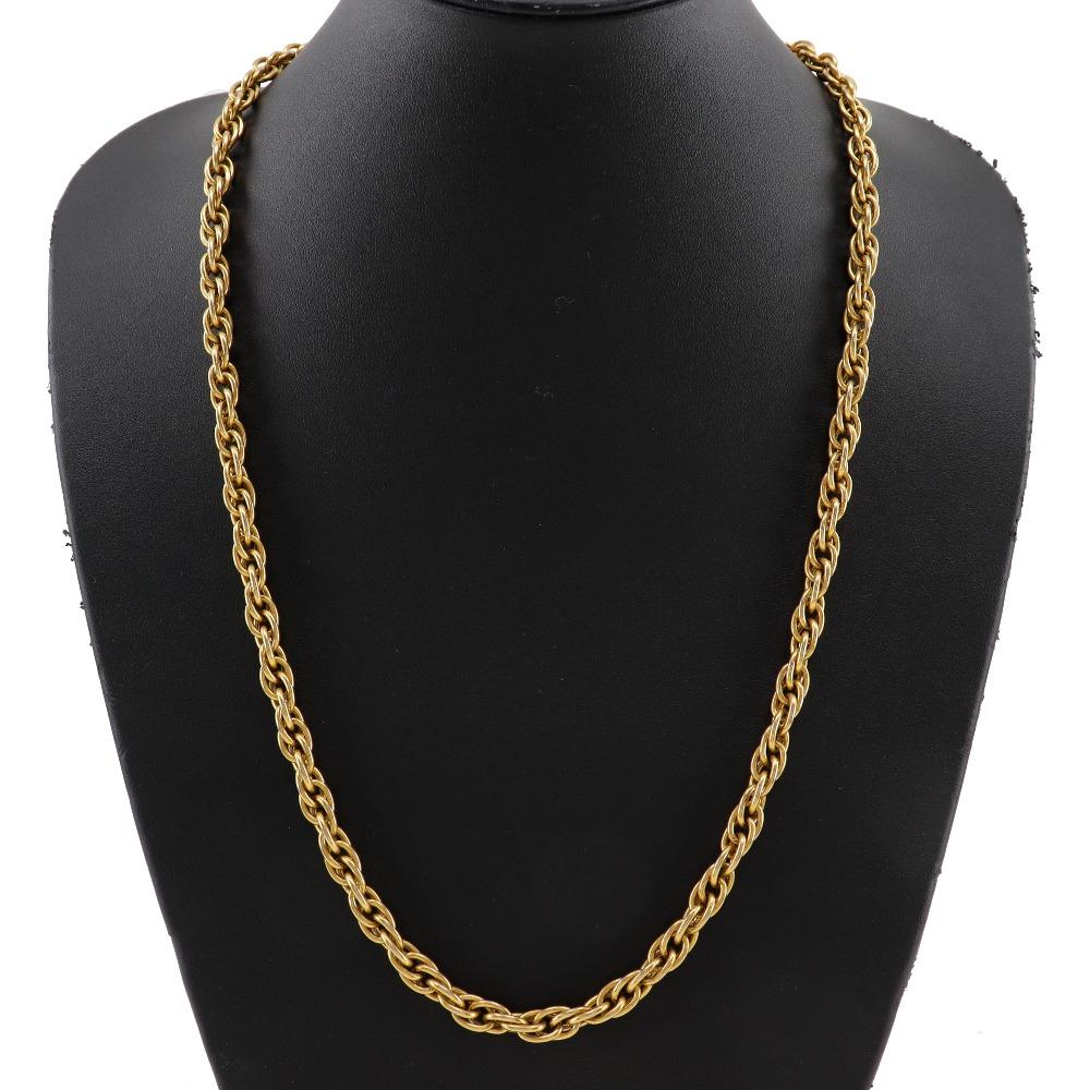 Chanel Long Chain Necklace Vintage Plated Gold 90.2g Women Used