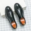 Men's Walking Shoe Men Leather Platform Oxfords Slip on Thick Tottom Male Derby Shoes Casual Loafers Men Comfortable Dress Shoes
