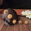 Round Hair Stick - Exotic Thai, Myanmar & Laos Style Hairpin Accessory