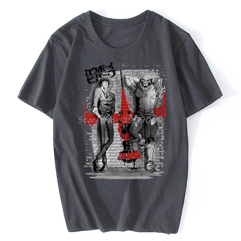 Bounty Hunter Cowboy Space Bebop Spike Spiegel Funny Anime Tshirt Men Cotton Casual Funny T Shirt Unisex Streetwear T-shirt
