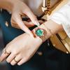 RORIOS Women's Watch Waterproof Fashionable Peacock Green Quartz Analog Steel Mesh Band Simple Casual Student Wrist Watch Green