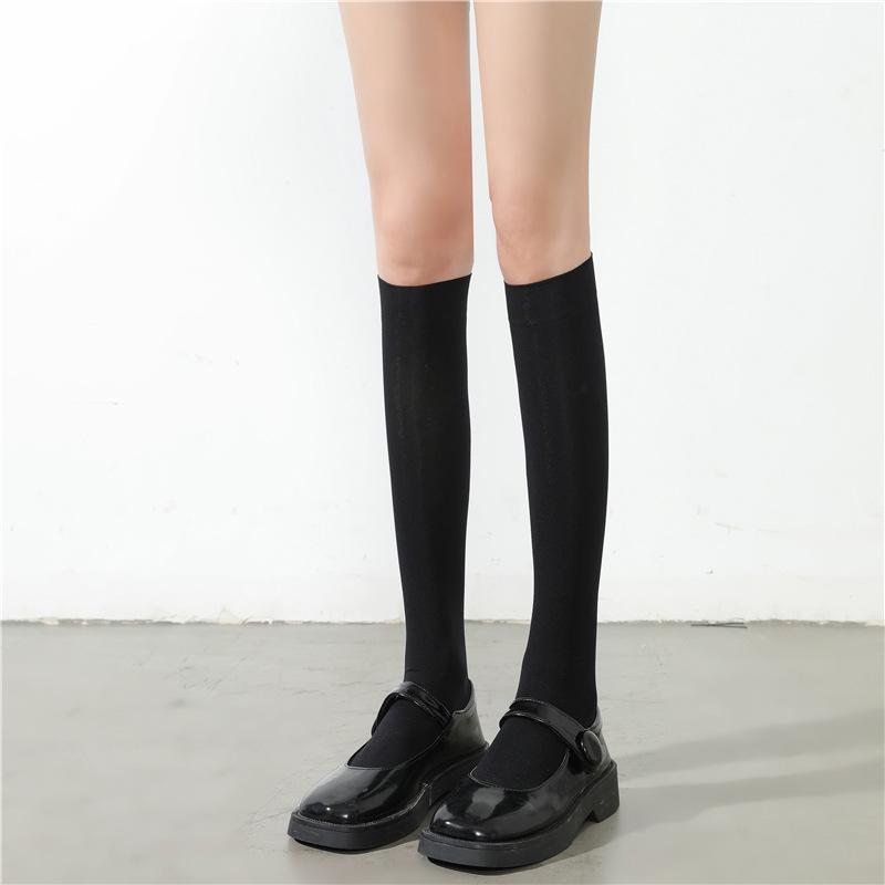 Versatile Black & White Velvet Thigh-High Socks: Sexy, Slimming, Solid Colors