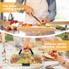 Wood Charcuterie Tray Cheese Board with Clear Lid Compartments Snack Portable Box Dinner Plates Hotel Kitchens Party Sets