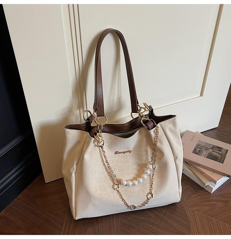 

Vintage Print Top Handle Bag Women Large Capacity Fashi Shoulder Bag for Work Shopping Commute Versatile Texture Storage Bags
