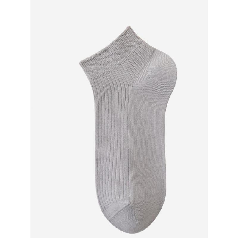 Men's Spring and Summer Short Socks, Vertical Cotton Socks, Combed Cotton Antibacterial Men's Short Socks