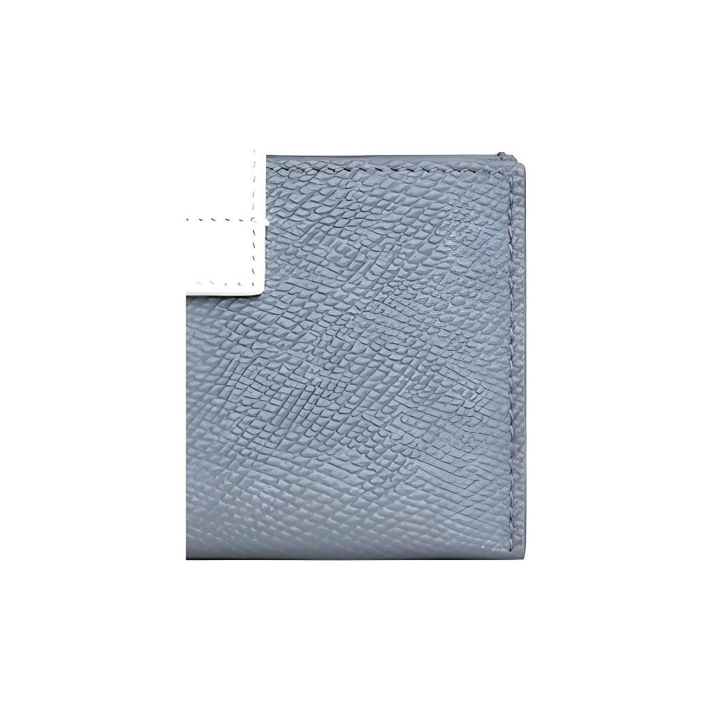 Celine Two-Tone Accordion Pleat Grain Leather Card Holder Women Accessories Medium-Gray White 10B693BRU-08MW