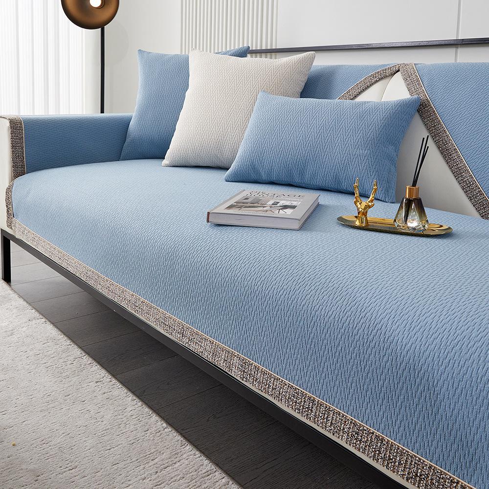 Modern Sofa Cover Solid Color Sofa Pad Chenille Universal Sofa Cushion for Living Room Non-Slip Couch Cushion Armrest Backrest