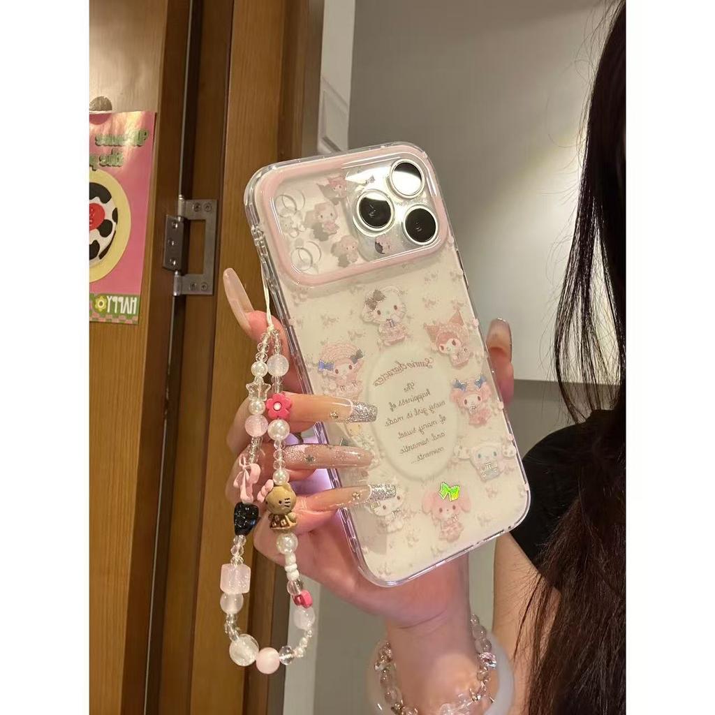 Gilt circumference Sanrio rabbit ball princess skirt mobile phone case for iPhone17promax Apple cute 1615