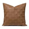 Nordic Luxury Woven Pu Leather Cushion Cover For Home Sofa Bed Throw Pillow Case Living Room Decorative