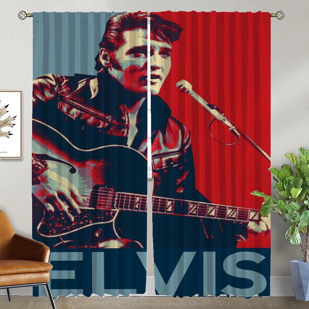 Elvies Window Curtain for Room 2 Panel Tulle for Bedroom Blackout Curtains Shades Partition Halloween Decoration Living Kitchen