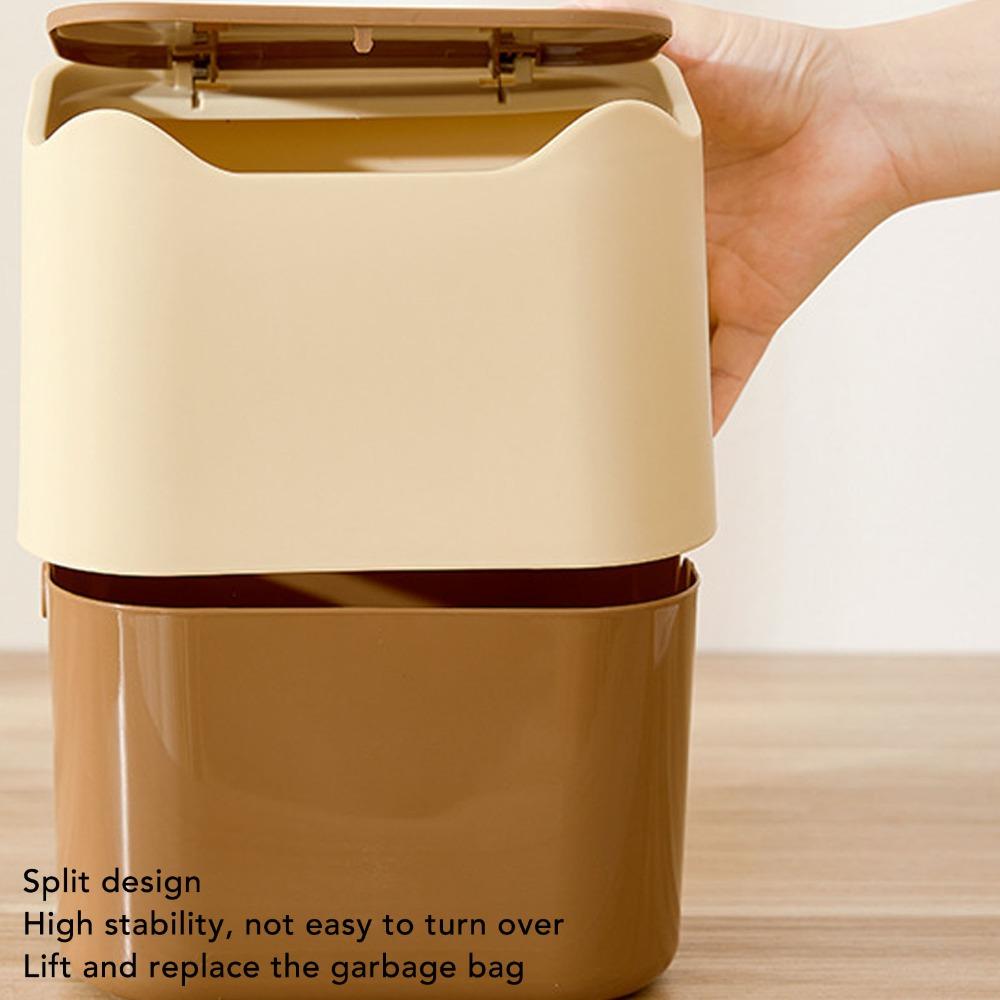 Odor Resistant Cat Waste Garbage Can with Press Type Lid Multipurpose Trash Bin  Cat Litter Area