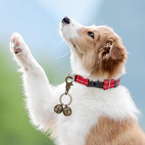Κουδούνι με κολάρο κατοικίδιων Εξαιρετικά δυνατά κουδούνια παρακολούθησης κατοικίδιων, χάλκινα κουδούνια με κλιπ αστακός Αξεσουάρ κουδουνιού για κατοικίδια για γάτες σκύλους
