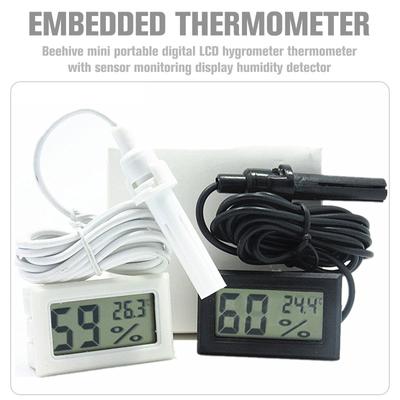Mini LCD Digital Display Hygrometer Thermometer With Sensor Monitoring Convenient Portable Humidity Detector Beekeeping Beehive