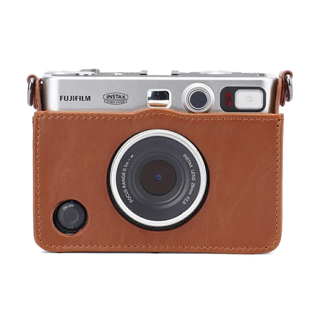 Fujifilm Instax Mini Evo Kamera Instax Mini EVO PU Leder Schutzhülle mit Verstellbarem Schultergurt Einfache Instax Kamera Voll Einfache zu Tragende Hülle, Gurt,