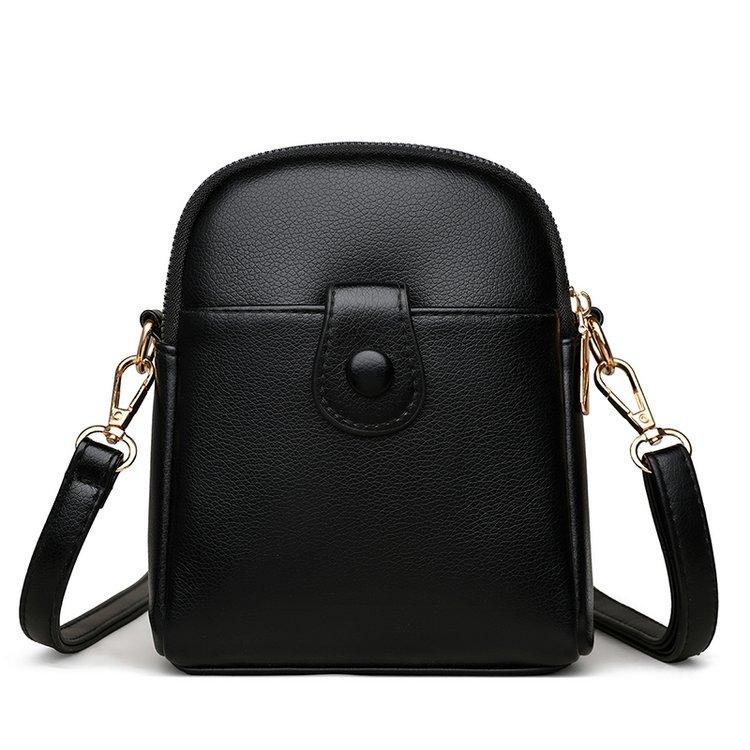 

Niche soft leather mobile phone bag messenger bag 00 сірий колір