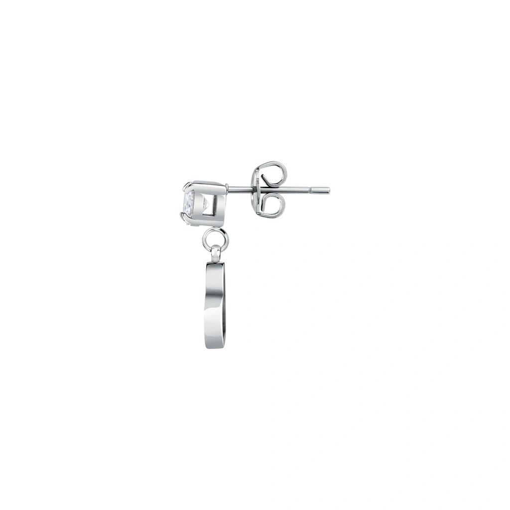 La Petite Story Single Steel Heart Earrings With Clear Zircons LPS02AQM58 For Women