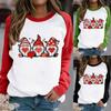 Women's Fashion Casual  Print Round Neck Long Sleeve Sweatshirt Loose Sports Pullover
