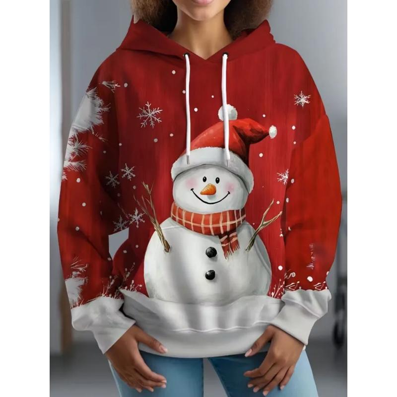 Fashion Women's Hooded Sweater 3D Casual Color Printing Casual Long Sleeve Sweater