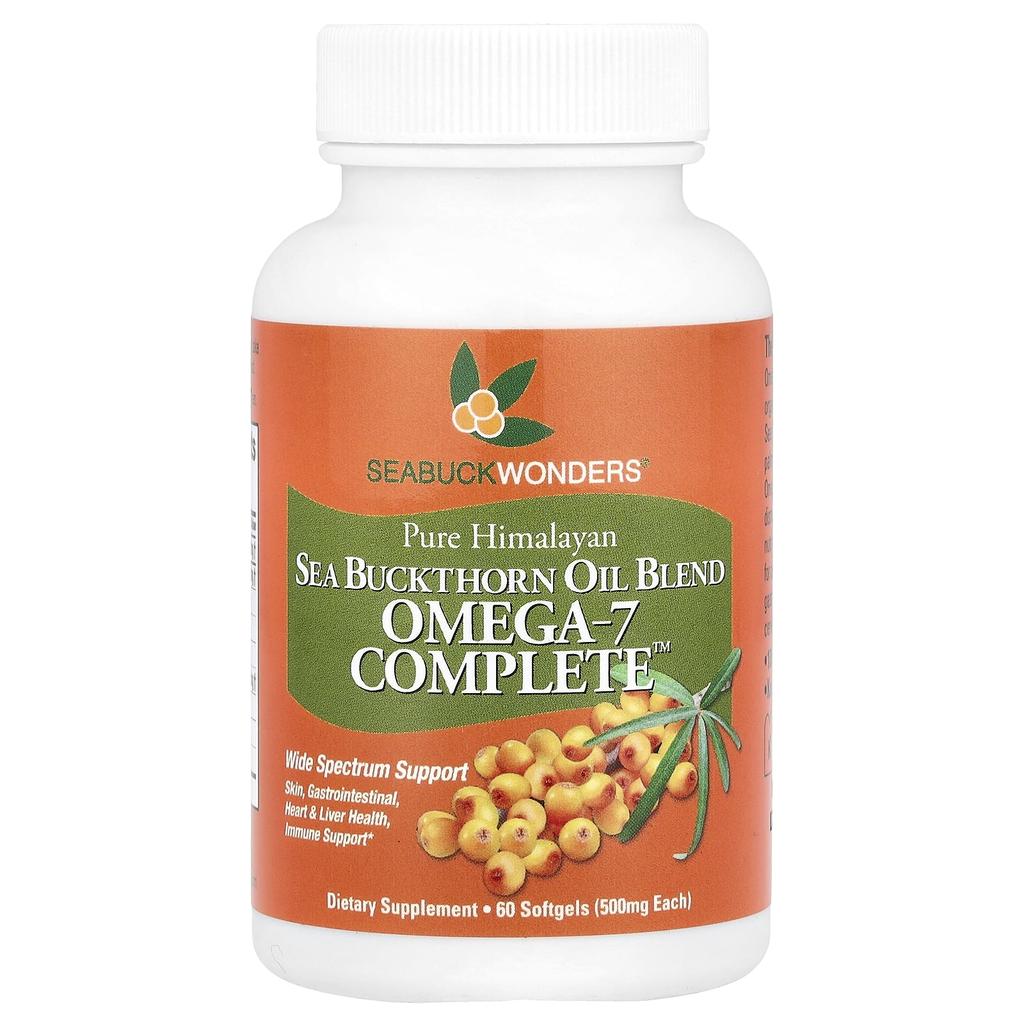 SeaBuckWonders, Omega-7 Complete™, Sea Buckthorn Oil Blend, 1,000 mg, 60 Softgels (500 mg per softgel)