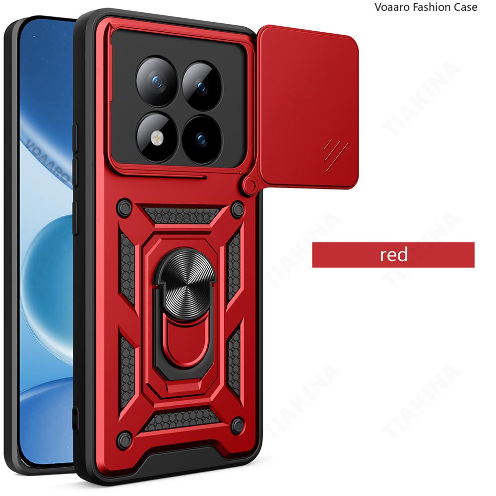 Slide Lens Armor Funda for Xiaomi Redmi Note 15 Pro Plus 5G China Case for Redmi Note 15 Pro 5G Case Magnetic Ring Stand Cove