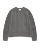 COVERNAT WOMAN Raglan Cable Knit Melange Gray