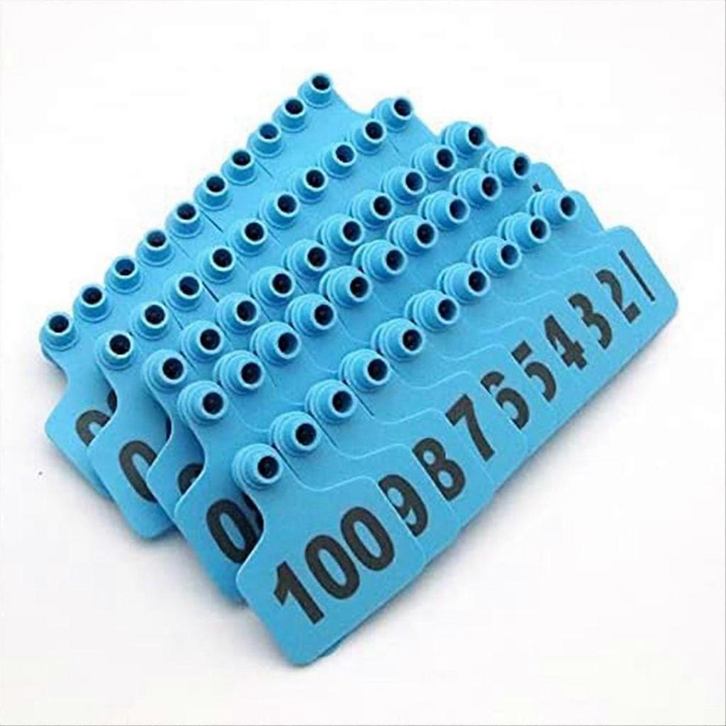 Cattle Ear Tags 001-100 Number Plastic Livestock Animal Tags 100 PCS