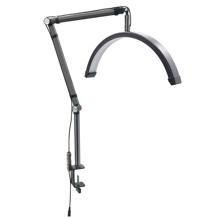 

Косметическая лампа для ногтей, инструменты для моделирования красоты, косметологи с техническим светом, регулируемый трехцветный, фиксированный зажим из алюминиевого сплава, us чёрный