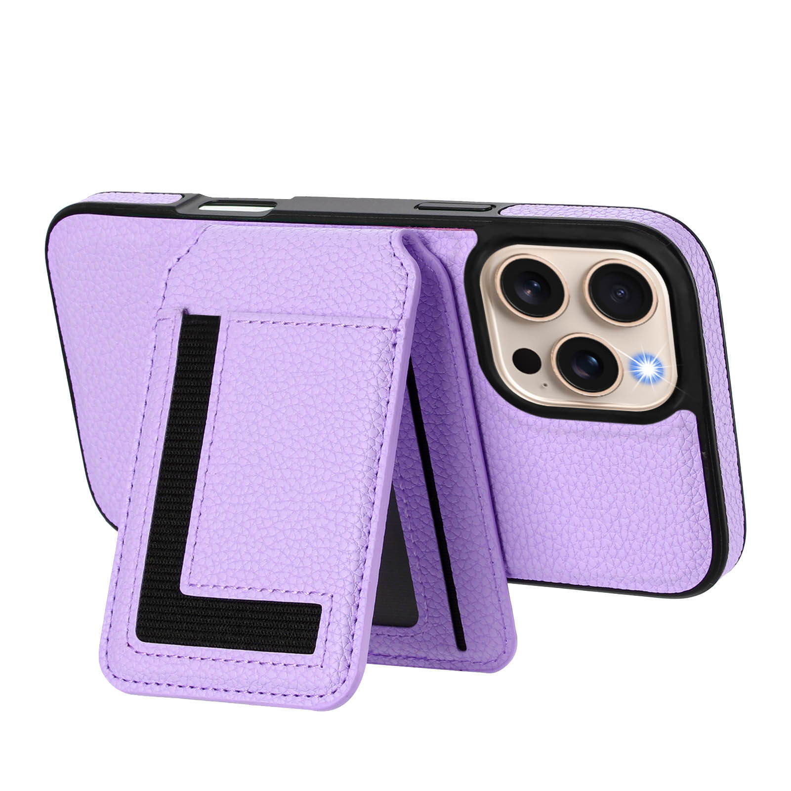 

Кожаный чехол-бампер с отделением для карт, съемный магнитный чехол для iPhone 16, 15, 14 Pro Max, Samsung S25, S24 Ultra, S23, S22 Plus, мягкая силиконовая задняя крышка-подставка Google Pixel 9 фиолетовый