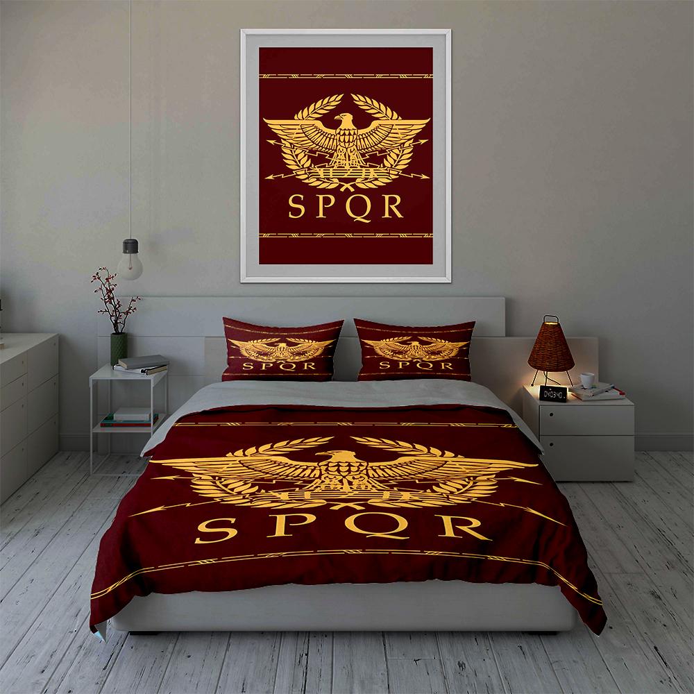 Roman Eagle Motif Bedding Duvet Cover Sets Duvet Covers Pillowcases Gifts (1 * Duvet Cover 2 * Pillowcases, Without Duvet Insert)