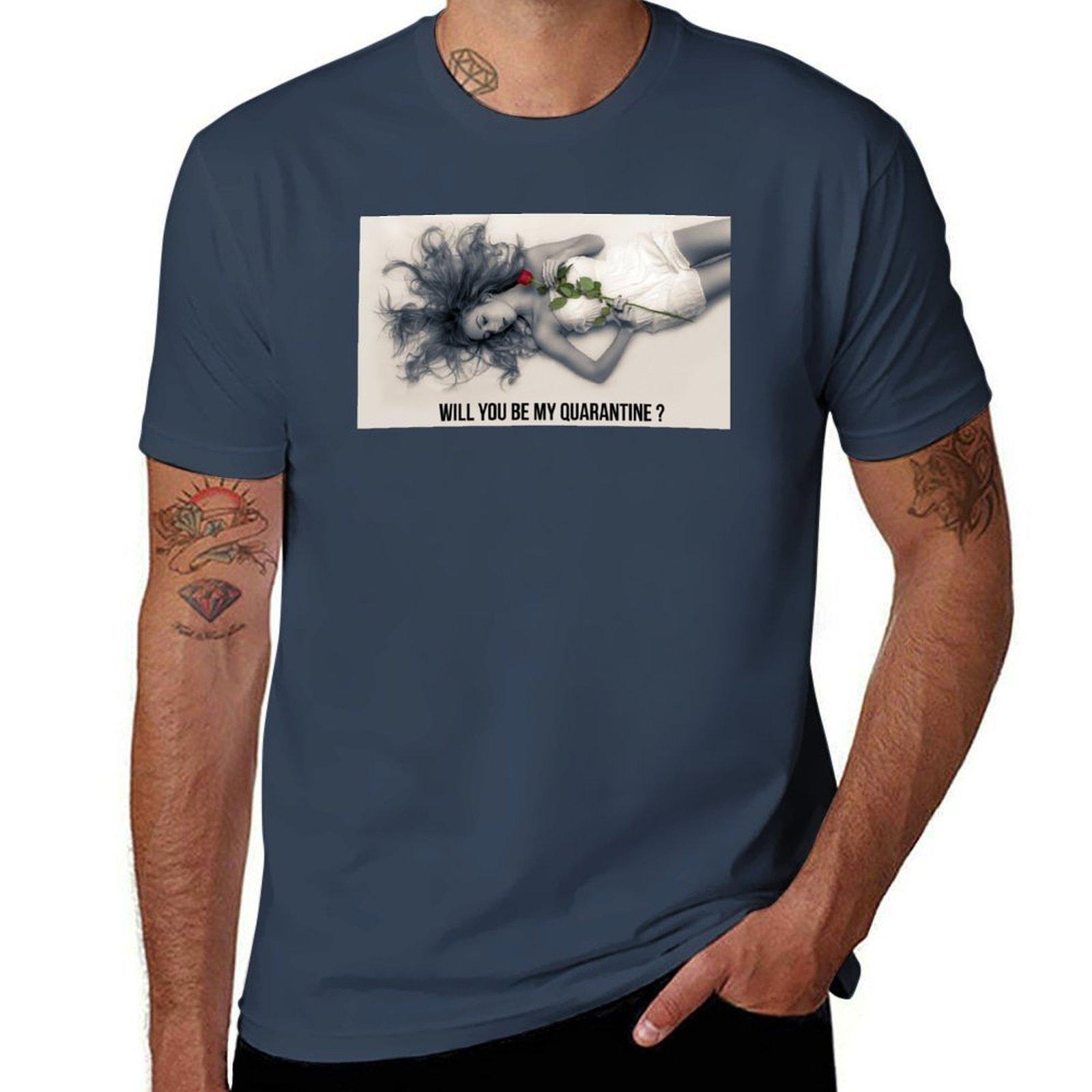 LOVE IN QUARANTINE WOUnisex TShirt Fashion Casual Short Sleeve TShirt S