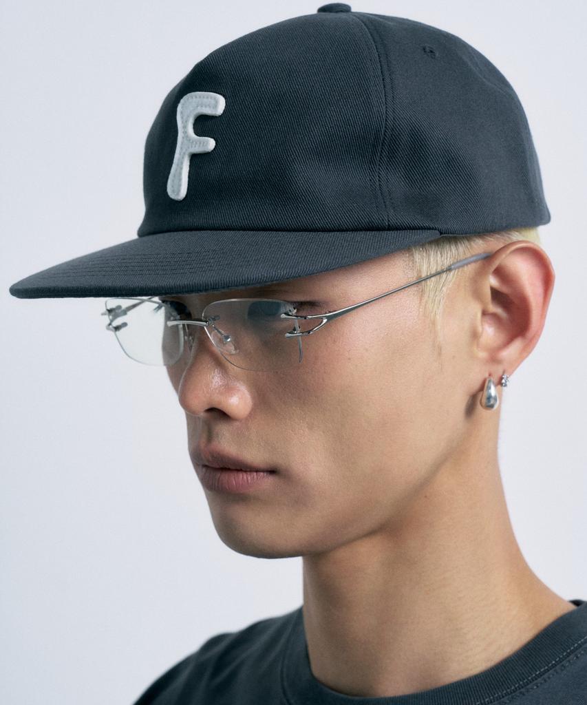 FERNOV F Applique 5-Panel Cap Charcoal
