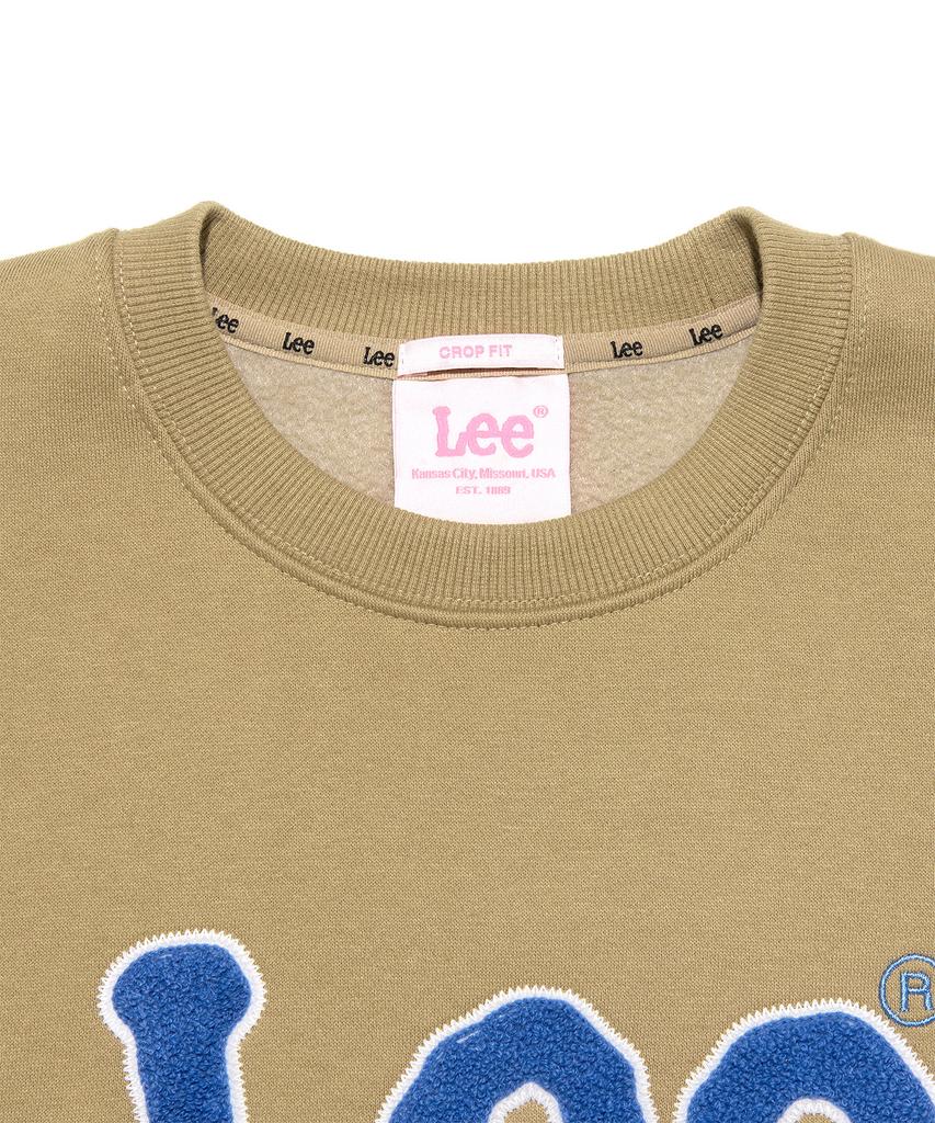 LEE Women Big Twitch Boucle Crop Fleece Sweatshirt Beige