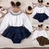 Kids Cartoon Casual Fashion Outfit Set Long Sleeve Top & Pants