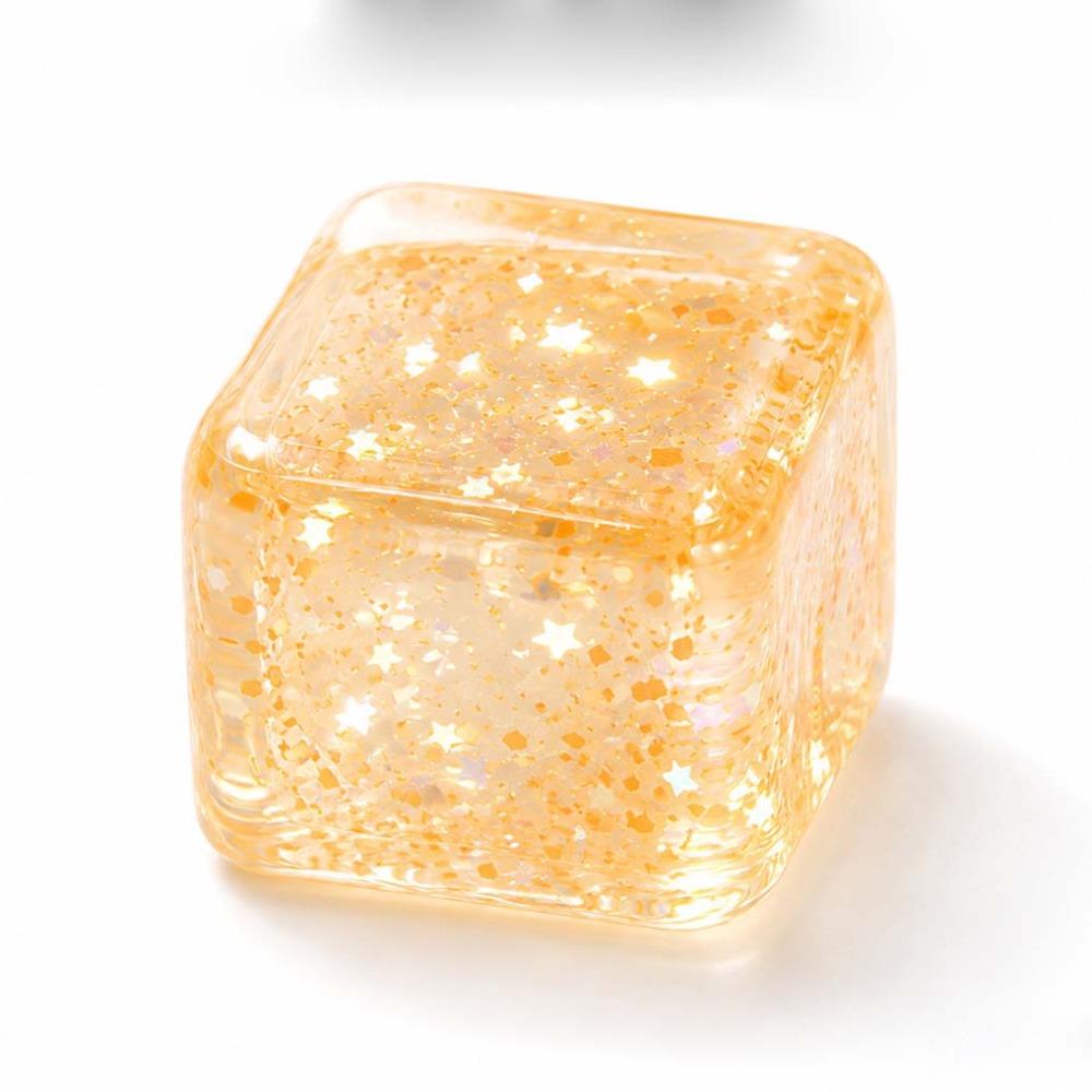 Slow Rebound Cube Squeeze Toy Glitter Cube Fidget Toy Soothing Play Ice Cube Squishy Toy Adults