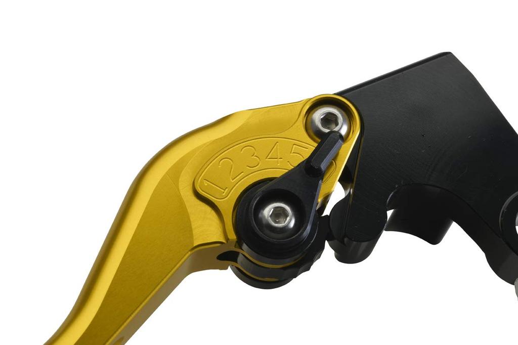 EFFEX Smooth Fit Levers for Left and Right Set Lever EAL033G YZF-R1/YZF-R1M (2015-2022) Gold, (Brake/Clutch Set)