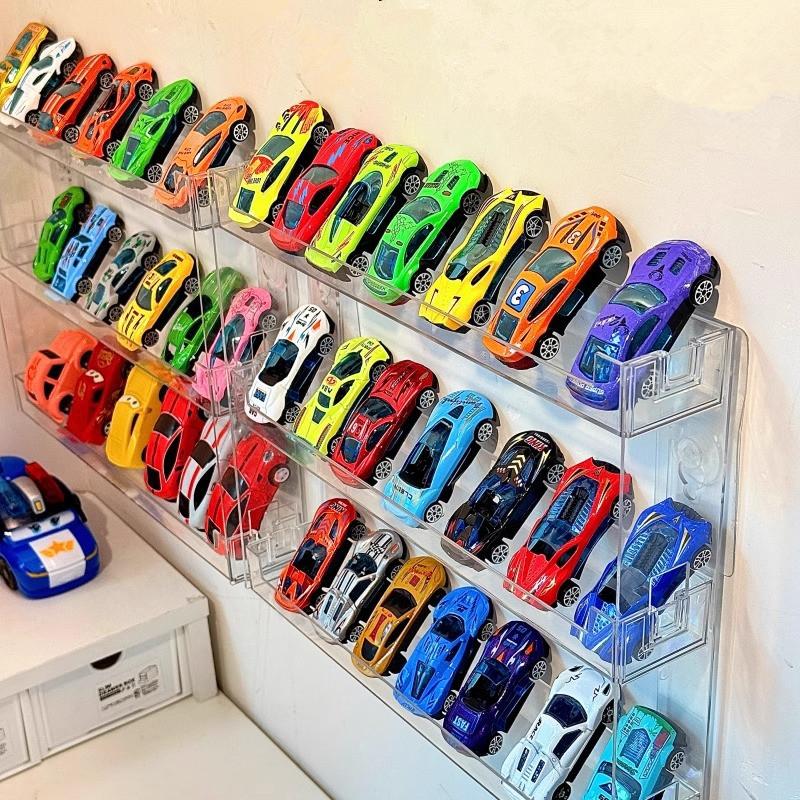 Transparente Auto-Ausstellungsbox Auto-Wandmontiertes Lagerregal Für Kinderspielzeugauto-Modell Spielzeugschrankregal Staubdicht